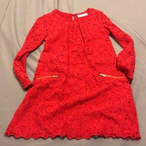 H&M Girls Red Lace Dress.  Never worn. Sz: 6-8yr